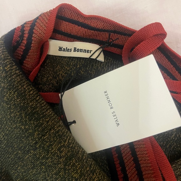 NWT Wales Bonner Fusion striped wool-blend knit green dress - Picture 7 of 9